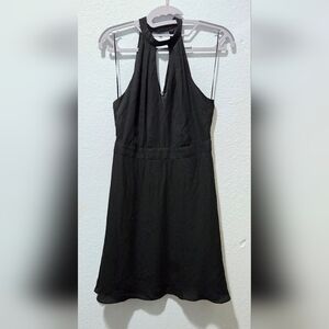 Express Elegant Black Halter Dress